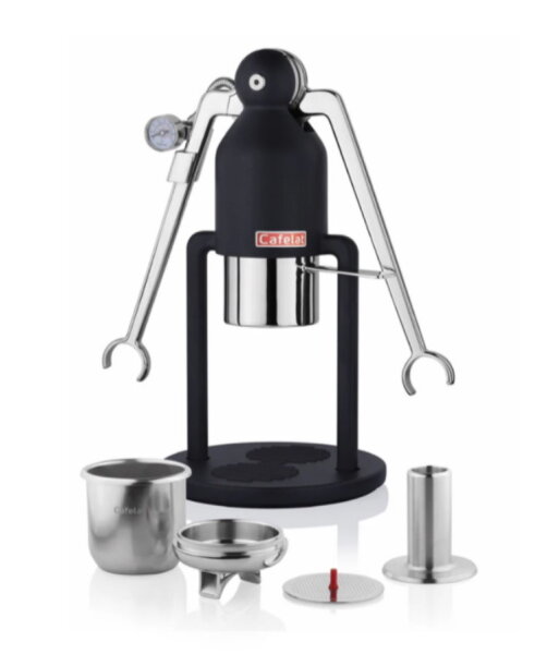 CAFELAT | Robot BARISTA | Manuelle Espressomaschine | Black